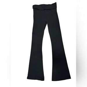 PINK Victoria's Secret Black Fold-Over Waist Flare Leggings